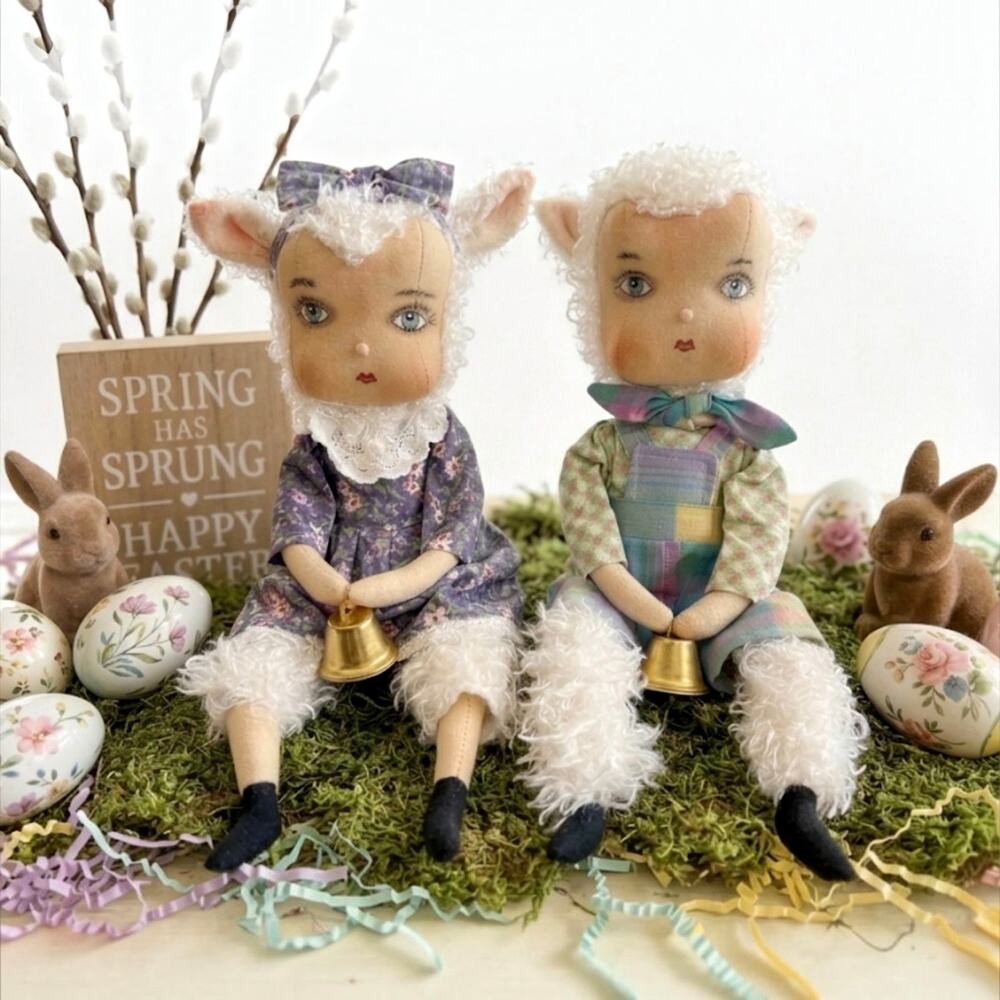 Joe Spencer Gathered Traditions
Lilibeth & Lowell Lamb Pair Easter 13"
RARE